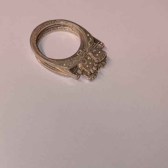 8.8g Sterling Silver Set of Stacking Rings Castle Happy Sad People RARE Size 8 - Picture 5 of 6